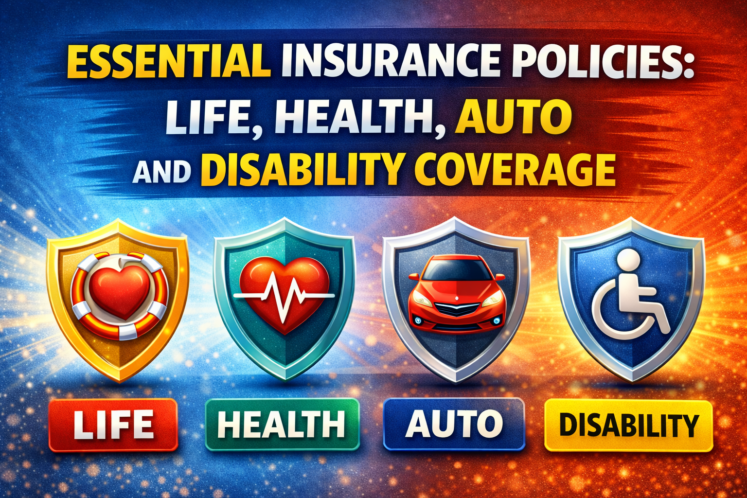 Essential Insurance Policies: Life, Health, Auto, and Disability Coverage